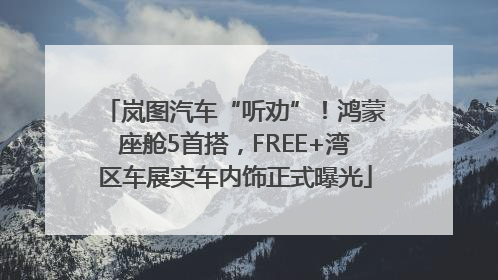 岚图汽车“听劝”！鸿蒙座舱5首搭，FREE+湾区车展实车内饰正式曝光
