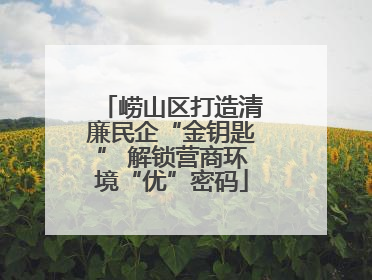 崂山区打造清廉民企“金钥匙” 解锁营商环境“优”密码