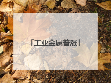 工业金属普涨