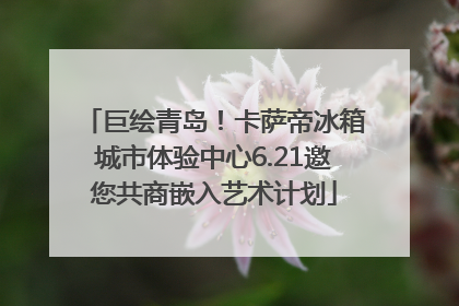 巨绘青岛！卡萨帝冰箱城市体验中心6.21邀您共商嵌入艺术计划
