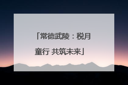 常德武陵：税月童行 共筑未来