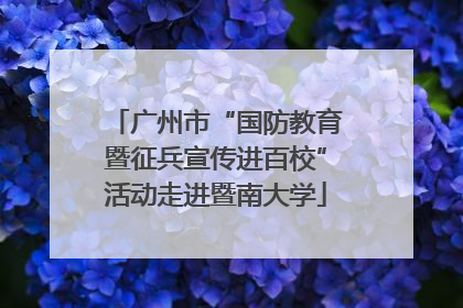 广州市“国防教育暨征兵宣传进百校”活动走进暨南大学