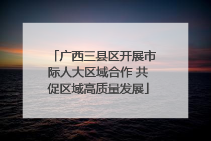 广西三县区开展市际人大区域合作 共促区域高质量发展