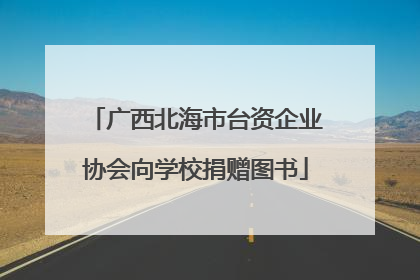 广西北海市台资企业协会向学校捐赠图书