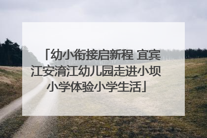 幼小衔接启新程 宜宾江安淯江幼儿园走进小坝小学体验小学生活
