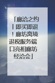 廊洽之约丨即买即退！廊坊离境退税服务端口亮相廊坊经洽会