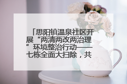 思阳镇温泉社区开展“两清两改两治理”环境整治行动——七栋全面大扫除，共建洁净家园