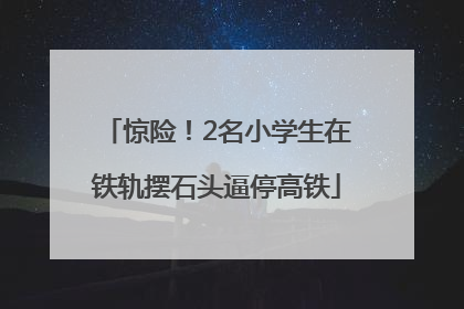 惊险！2名小学生在铁轨摆石头逼停高铁