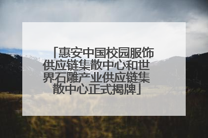 惠安中国校园服饰供应链集散中心和世界石雕产业供应链集散中心正式揭牌