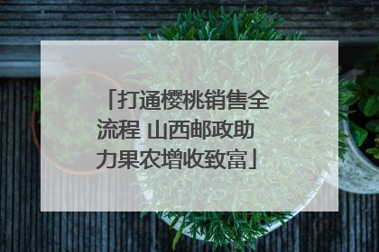 打通樱桃销售全流程 山西邮政助力果农增收致富