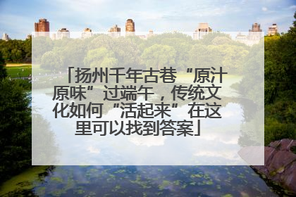 扬州千年古巷“原汁原味”过端午，传统文化如何“活起来”在这里可以找到答案