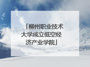 柳州职业技术大学成立低空经济产业学院