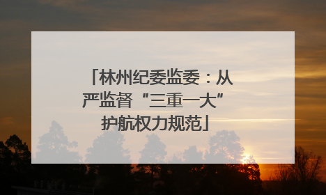 林州纪委监委：从严监督“三重一大” 护航权力规范