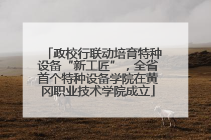 政校行联动培育特种设备“新工匠”，全省首个特种设备学院在黄冈职业技术学院成立