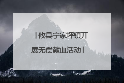 攸县宁家坪镇开展无偿献血活动