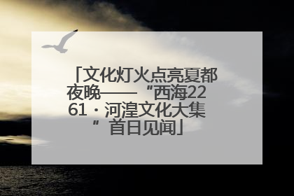 文化灯火点亮夏都夜晚——“西海2261・河湟文化大集”首日见闻