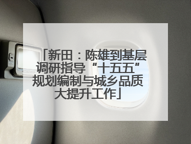 新田：陈雄到基层调研指导“十五五”规划编制与城乡品质大提升工作