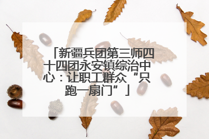 新疆兵团第三师四十四团永安镇综治中心：让职工群众“只跑一扇门”