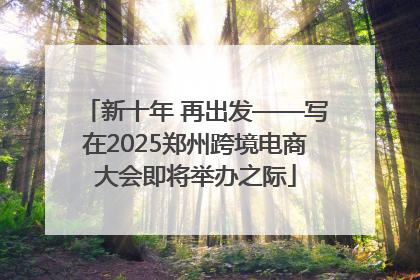 新十年 再出发——写在2025郑州跨境电商大会即将举办之际