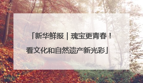 新华鲜报｜瑰宝更青春！看文化和自然遗产新光彩