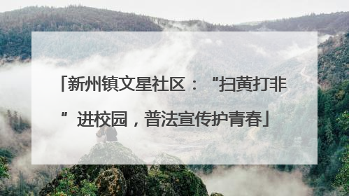 新州镇文星社区：“扫黄打非”进校园，普法宣传护青春