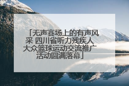 无声赛场上的有声风采 四川省听力残疾人大众篮球运动交流推广活动圆满落幕