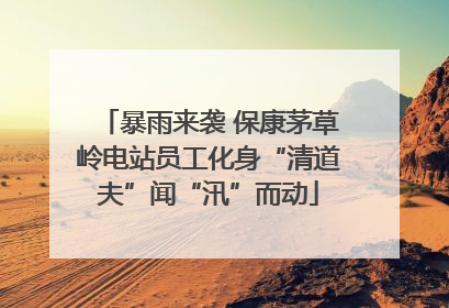 暴雨来袭 保康茅草岭电站员工化身“清道夫”闻“汛”而动