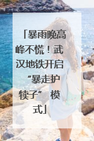 暴雨晚高峰不慌！武汉地铁开启 “暴走护犊子” 模式