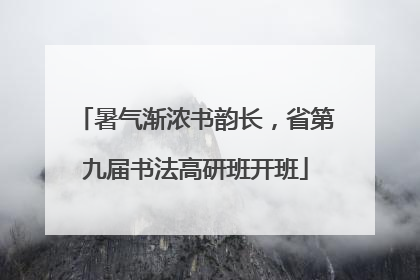 暑气渐浓书韵长，省第九届书法高研班开班