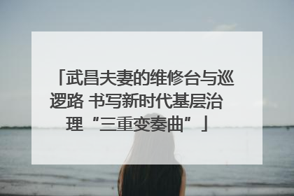 武昌夫妻的维修台与巡逻路 书写新时代基层治理“三重变奏曲”