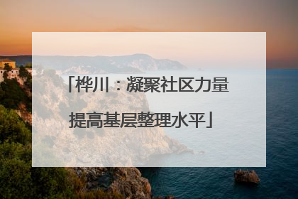 桦川：凝聚社区力量 提高基层整理水平