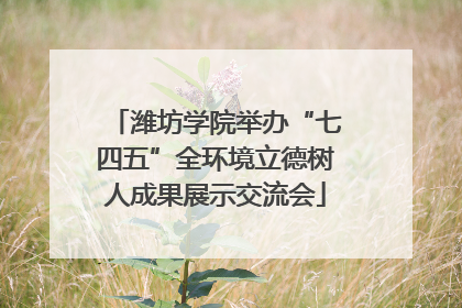 潍坊学院举办“七四五”全环境立德树人成果展示交流会