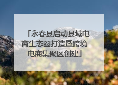 永春县启动县域电商生态圈打造暨跨境电商集聚区创建