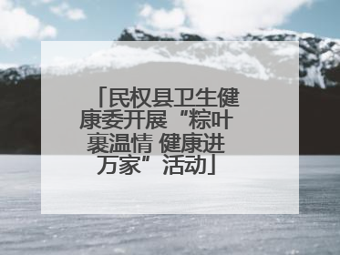 民权县卫生健康委开展“粽叶裹温情 健康进万家”活动