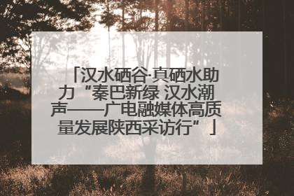 汉水硒谷·真硒水助力“秦巴新绿 汉水潮声——广电融媒体高质量发展陕西采访行”