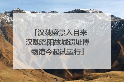 汉魏盛景入目来 汉魏洛阳故城遗址博物馆今起试运行