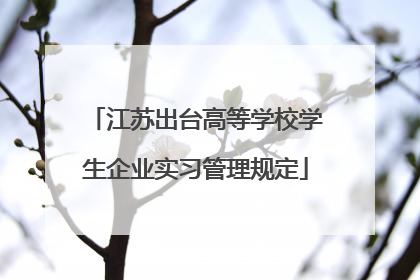 江苏出台高等学校学生企业实习管理规定