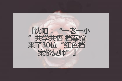 沈阳：“一老一小”共学共悟 档案馆来了30位“红色档案修复师”