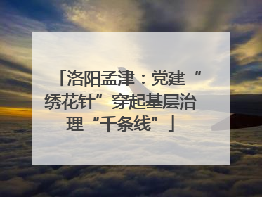洛阳孟津：党建“绣花针”穿起基层治理“千条线”