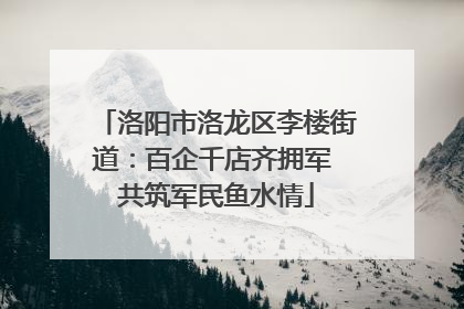 洛阳市洛龙区李楼街道：百企千店齐拥军 共筑军民鱼水情