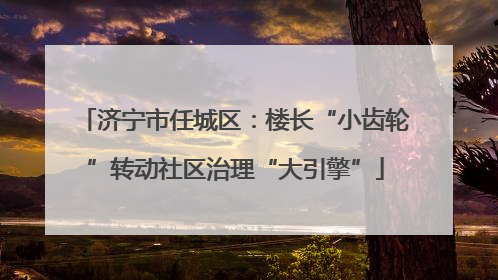 济宁市任城区：楼长“小齿轮”转动社区治理“大引擎”