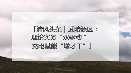 清风头条｜武陵源区：理论实务“双驱动 ” 充电赋能“增才干”
