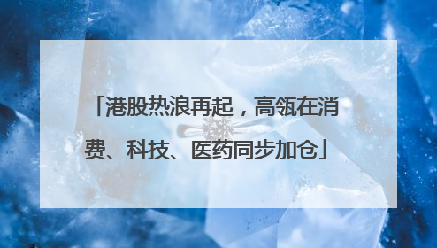 港股热浪再起，高瓴在消费、科技、医药同步加仓