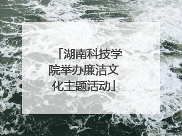 湖南科技学院举办廉洁文化主题活动