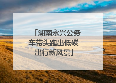 湖南永兴公务车带头跑出低碳出行新风景