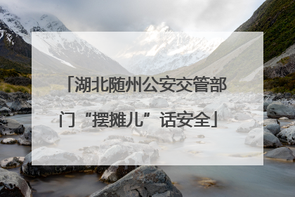 湖北随州公安交管部门“摆摊儿”话安全