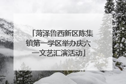 菏泽鲁西新区陈集镇第一学区举办庆六一文艺汇演活动