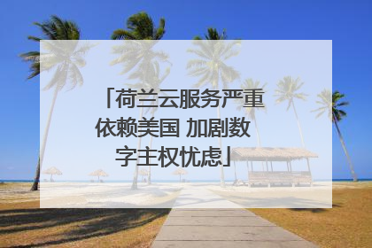 荷兰云服务严重依赖美国 加剧数字主权忧虑