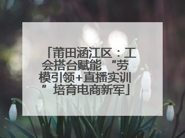 莆田涵江区：工会搭台赋能 “劳模引领+直播实训”培育电商新军