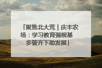 聚焦北大荒｜庆丰农场：学习教育强根基 多管齐下助发展